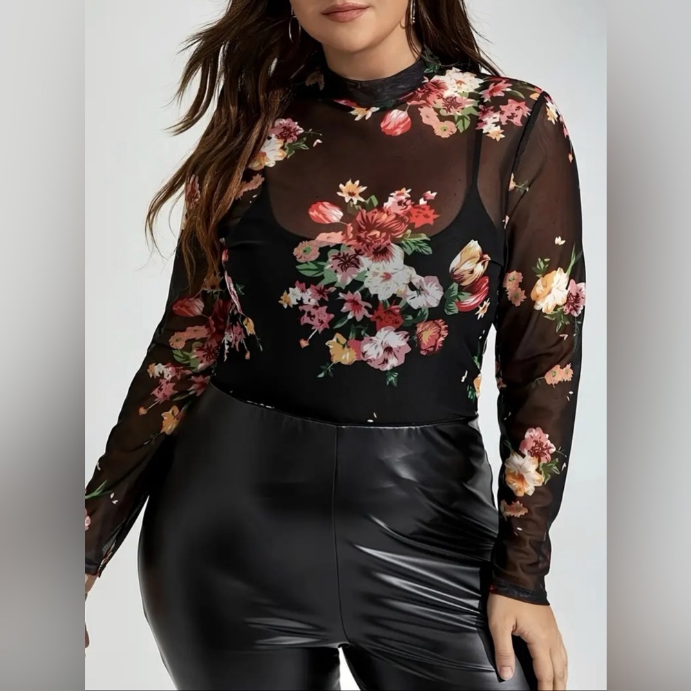 Nip--Floral Mesh Long Sleeve Top - image 4